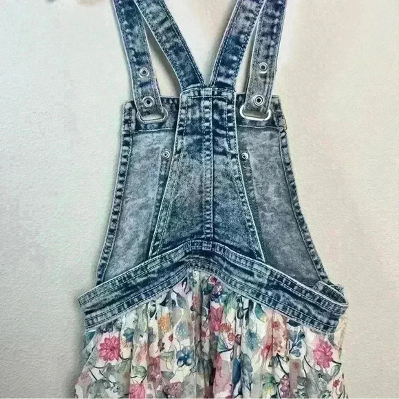 Jordache | Girls' Acid Wash Denim Skirtall Dress | Size 7/8 - Picture 8 of 15